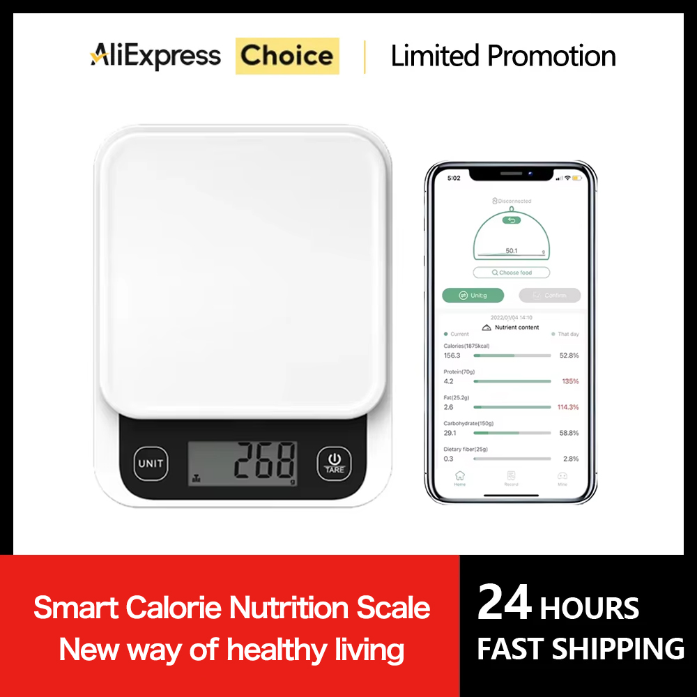 Kitchen Gadgets Cool - 5kg/0.1g/1g Smart Kitchen Scales Nutrition Scale