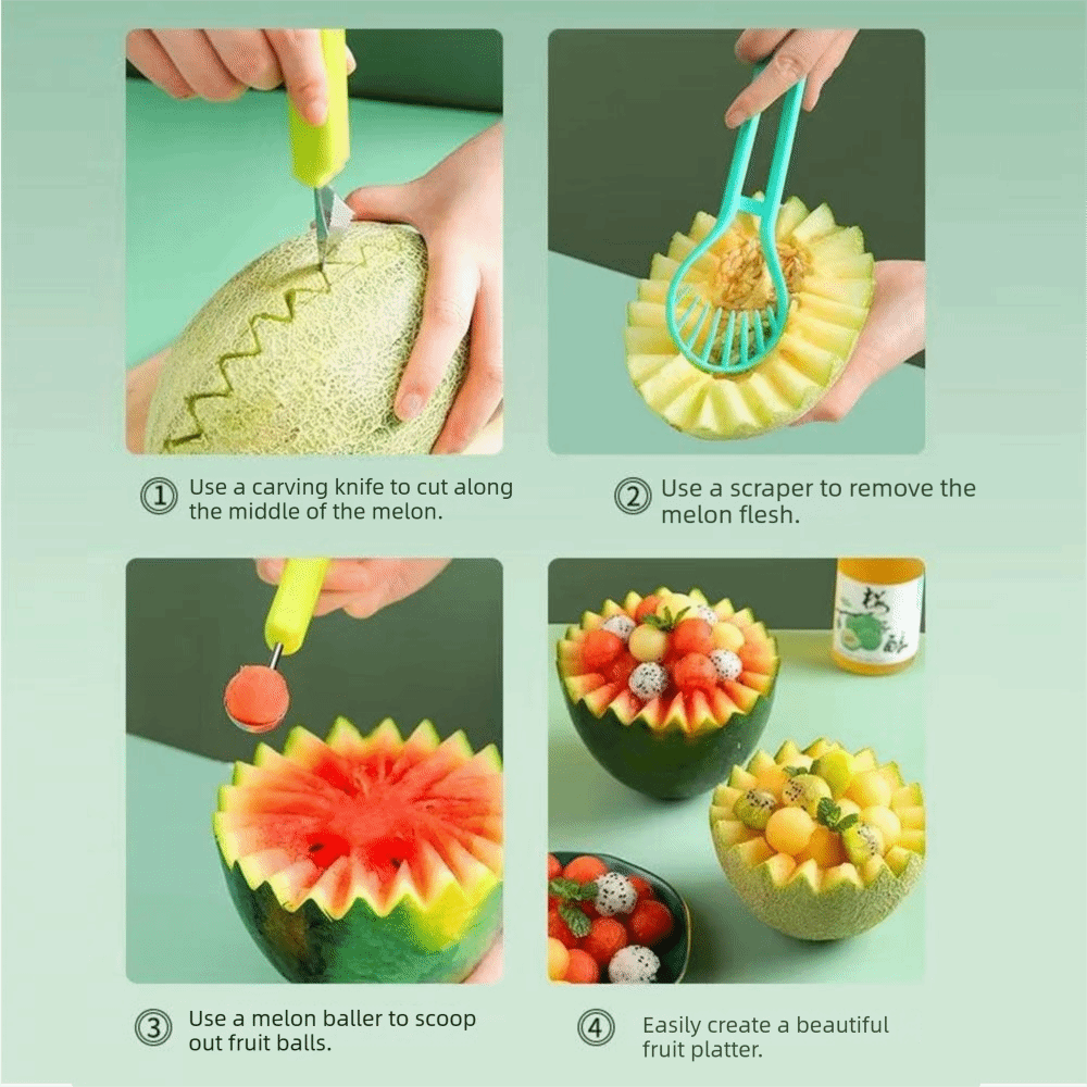Easy To Clean 3 in 1 Melon Sco - Avocado Slicer Tool recension och pris