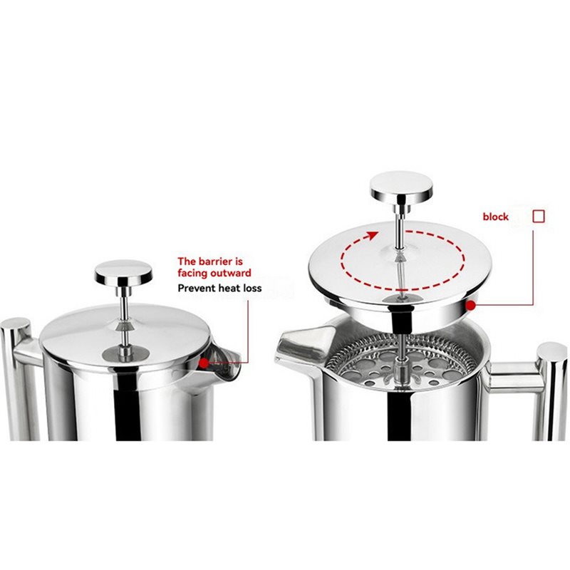 2X Stainless Steel French Pres - French Press Coffee Maker recension och pris
