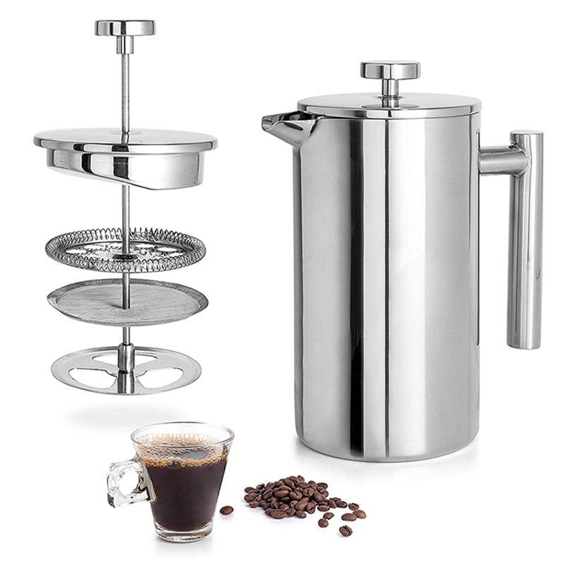 2X Stainless Steel French Pres - French Press Coffee Maker recension och pris