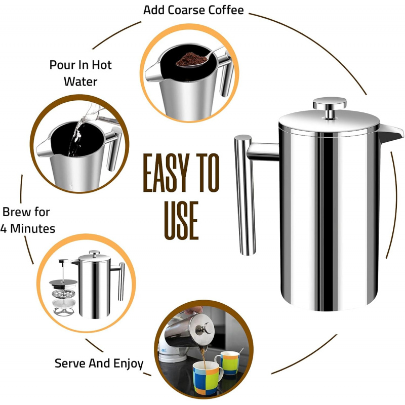 304 Grade Stainless Steel Fren - French Press Coffee Maker recension och pris