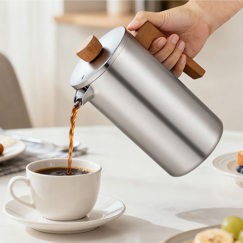 JUSTINLAU 1000ml Stainless Ste - French Press Coffee Maker recension och pris